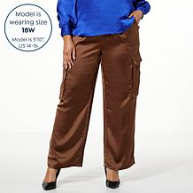 DG2 by Diane Gilman Just Like Silk Wide Leg Cargo Trouser