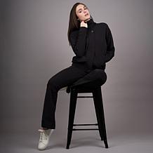 DG2 by Diane Gilman Knit Flex Zip-Front Seamed Jacket