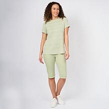 DG2 by Diane Gilman Legacy Stretch Denim Fray Hem Bermuda Short