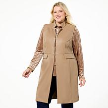 DG2 by Diane Gilman Long Faux Leather Vest