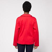 DG2 by Diane Gilman Lux Touch Denim Patch Pocket Utility Jacket