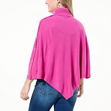 DG2 by Diane Gilman Lux Touch Sweater Knit Turtleneck Cape