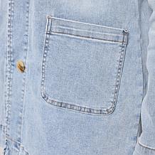 DG2 by Diane Gilman New Classic Stretch Denim City Coat