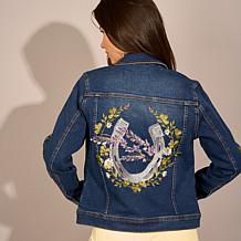 DG2 by Diane Gilman New Classic Stretch Denim Emerald Isle Jacket