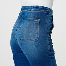 DG2 by Diane Gilman New Classic Stretch Denim Pull-On Crop Sailor Jean