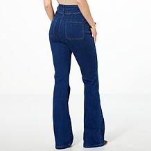 DG2 by Diane Gilman New Classic Stretch Denim Welt Pocket Flare Jean