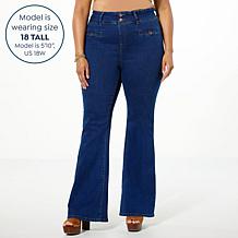 DG2 by Diane Gilman New Classic Stretch Denim Welt Pocket Flare Jean