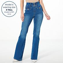 DG2 by Diane Gilman New Classic Stretch Denim Welt Pocket Flare Jean