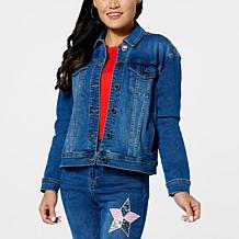 DG2 by Diane Gilman New Classic Stretch Embellished Americana Jacket