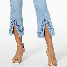 DG2 by Diane Gilman New Classic Stretch Embroidered Crop Bootcut Jean