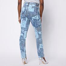 DG2 by Diane Gilman New Classic Stretch Graffiti Print Skinny Jean