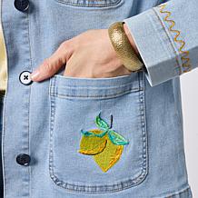 DG2 by Diane Gilman New Classic Stretch Tropical Barn Jacket