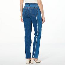 DG2 by Diane Gilman New Classic Stretch Two-Tone Straight Leg Jean