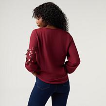 DG2 by Diane Gilman Paillette Embellished Top