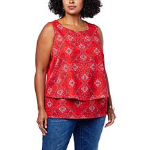 DG2 by Diane Gilman Printed Combo Easy Tank