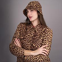 DG2 by Diane Gilman Printed Faux Suede Bucket Hat