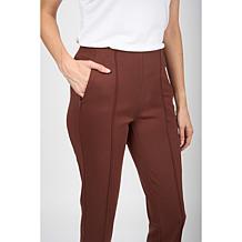 DG2 by Diane Gilman Seamed Slim Straight-Leg Ponte Knit Pant