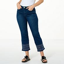 DG2 by Diane Gilman Signature Collection Embellished Kick Flare Jean