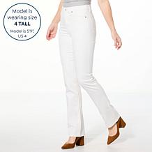 DG2 by Diane Gilman Soft and Sleek Denim Baby Bootcut 5-Pocket Jean