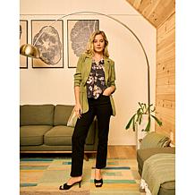 DG2 by Diane Gilman Soft Twill Cinched Waist Blazer