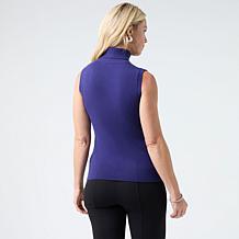 DG2 by Diane Gilman Softease Sequin Sweater Turtleneck Tank