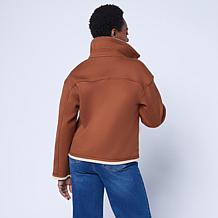 DG2 by Diane Gilman Stretch Denim & Sherpa Jacket
