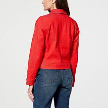 DG2 by Diane Gilman Stretch Perfect Twill Denim Curved Yoke Jacket