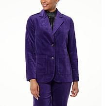 DG2 by Diane Gilman Stretch Velvet Blazer