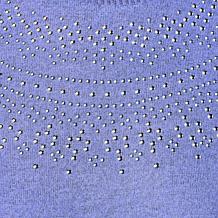 DG2 by Diane Gilman Studded Fairisle Pullover Sweater