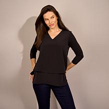 DG2 by Diane Gilman V-Neck 3/4-Sleeve Easy Top
