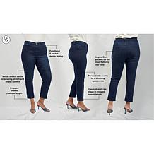 DG2 by Diane Gilman Virtual Stretch Denim Straight Leg Crop Jean