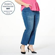 DG2 by Diane Gilman Virtual Stretch Embellished Kick Flare Crop Jean