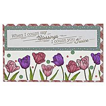 Diamond Press Birthday or Floral Cling Rubber Stamp Kit