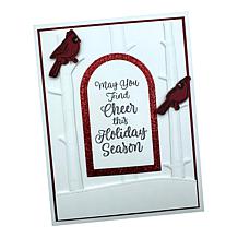 Diamond Press Christmas Cardinal Stamp, Die and Stencil Kit