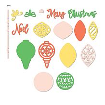 Diamond Press Christmas Ornaments Dies Paper Craft Kit