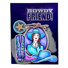 Diamond Press Cowgirl Stamp, Die and Stencil Kit