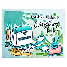 Diamond Press Crafty Hugs Stamp, Die and Stencil Kit