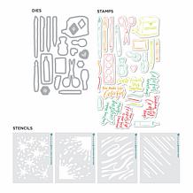 Diamond Press Crafty Hugs Stamp, Die and Stencil Kit