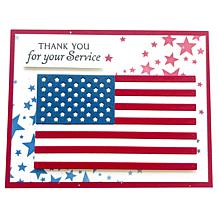 Diamond Press Floral & Flag Americana/July 4th Stamp, Die, Stencil Kit
