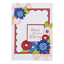 Diamond Press Floral & Flag Americana/July 4th Stamp, Die, Stencil Kit