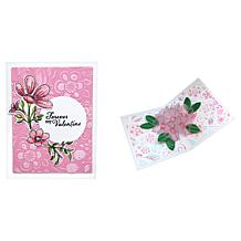 Diamond Press Heart Flowers Stamp and Die Pop-Up Card Kit