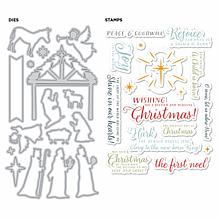 Diamond Press Holiday Faith Nativity Stamp and Die Kit