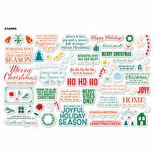 Diamond Press Large Christmas Sentiments Stamp Kit - Set of 71