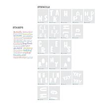 Diamond Press Layering Words Stamp and Stencil Kit