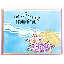 Diamond Press Let's Shell-ebrate Stamp, Die and Stencil Set