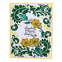 Diamond Press Slimline and A2 Flourish Border Stencil Kit Set of 12