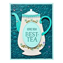 Diamond Press Spill the Tea Stamp and Die Kit