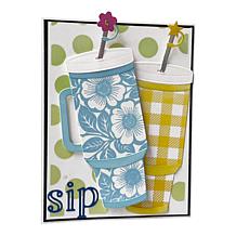 Diamond Press Water Bottle Stamp, Die and Stencil Kit