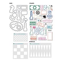 Diamond Press You're a Winner Stamp, Die and Stencil Kit