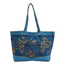 Diane Gilman Embroidered Tote